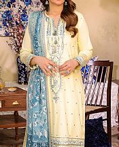Asim Jofa Cream Cambric Suit- Pakistani Designer Lawn Suits