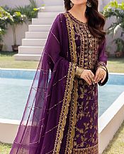 Asim Jofa Egg Plant Chiffon Suit- Pakistani Chiffon Dress