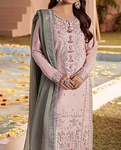 Asim Jofa Cavern Pink Silk Suit- Pakistani Designer Chiffon Suit