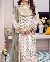Asim Jofa White Chiffon Suit- Pakistani Chiffon Dress