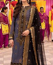 Asim Jofa Cadet Grey Paper Cotton Suit- Pakistani Chiffon Dress