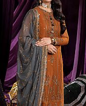 Asim Jofa Bronze Chiffon Suit- Pakistani Chiffon Dress