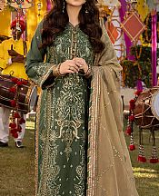Asim Jofa Green Lawn Silk Suit- Pakistani Chiffon Dress