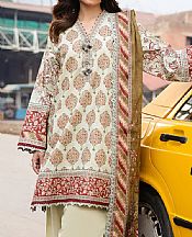 Asim Jofa Off White Lawn Suit- Pakistani Designer Lawn Suits