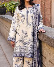 Asim Jofa Off White Lawn Suit- Pakistani Lawn Dress