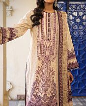 Asim Jofa Cream Lawn Suit- Pakistani Designer Lawn Suits