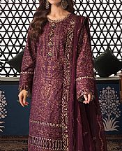Asim Jofa Old Mauve Lawn Suit- Pakistani Lawn Dress