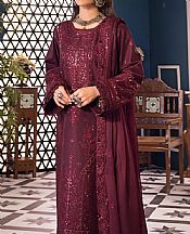 Asim Jofa Wine Lawn Suit- Pakistani Lawn Dress