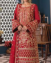 Asim Jofa Red Lawn Suit- Pakistani Designer Lawn Suits