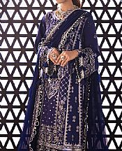 Asim Jofa Navy Blue Lawn Suit- Pakistani Lawn Dress