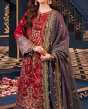 Asim Jofa Red Lawn Suit- Pakistani Lawn Dress