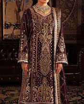 Asim Jofa Dark Mauve Velvet Suit- Pakistani Winter Dress