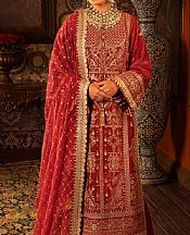 Asim Jofa Scarlet Velvet Suit- Pakistani Winter Clothing