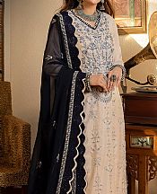Asim Jofa Ivory Lawn Silk Suit- Pakistani Designer Lawn Suits