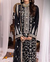 Asim Jofa Black Lawn Silk Suit- Pakistani Designer Lawn Suits