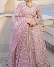 Ayesha Usman Dust Pink Net Suit- Pakistani Designer Chiffon Suit