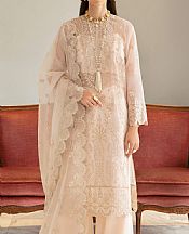 Ayzel Ecru White Organza Suit- Pakistani Chiffon Dress