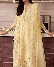 Ayzel Yellow Cotton Suit- Pakistani Designer Lawn Suits