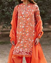 Sunrise Orange Lawn Suit