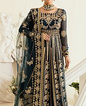 Ayzel Teal Chiffon Suit- Pakistani Chiffon Dress