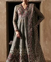 Ayzel Dusty Grey Zari Suit- Pakistani Chiffon Dress