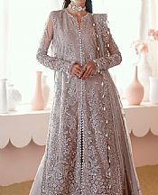 Ayzel Grey Net Suit- Pakistani Designer Chiffon Suit