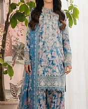 Ayzel Ivory/Turquoise Lawn Suit- Pakistani Lawn Dress
