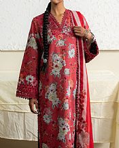 Ayzel Faded Red Lawn Suit- Pakistani Designer Lawn Suits