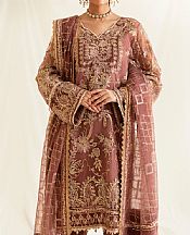 Ayzel Dusky Rose Organza Suit- Pakistani Chiffon Dress