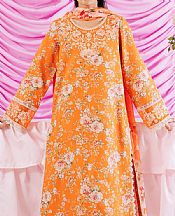 Ayzel Cadmium Orange Lawn Suit- Pakistani Designer Lawn Suits