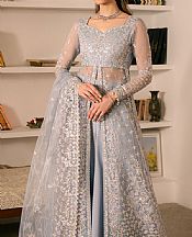Ayzel Cadet Grey Organza Suit- Pakistani Designer Chiffon Suit