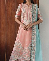Ayzel Pink/Turquoise Lawn Suit- Pakistani Designer Lawn Suits