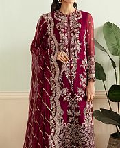 Ayzel Crimson Chiffon Suit- Pakistani Chiffon Dress