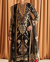 Ayzel Black Raw Silk Suit- Pakistani Chiffon Dress