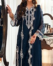Azure Midnight Blue Net Suit- Pakistani Designer Chiffon Suit