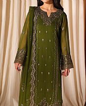 Olive Green Chiffon Suit