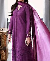 Azure Plum Lawn Suit- Pakistani Lawn Dress