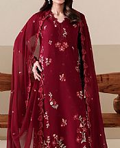 Azure Maroon Lawn Suit- Pakistani Designer Lawn Suits