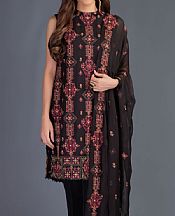 Black Chiffon Suit (2 Pcs)- Pakistani Chiffon Dress