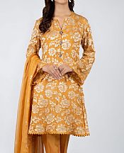 Orange Chiffon Suit (2 Pcs)- Pakistani Designer Chiffon Suit