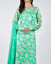 Sea Green Chiffon Suit (2 Pcs)- Pakistani Chiffon Dress