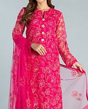 Magenta Net Suit (2 Pcs)- Pakistani Designer Chiffon Suit