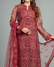 Crimson Net Suit (2 Pcs)- Pakistani Chiffon Dress