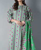 Bareeze Green Khaddar Suit- Pakistani Winter Clothing