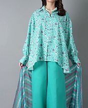 Bareeze Turquoise Khaddar Suit- Pakistani Winter Dress
