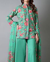 Bareeze Sea Green Khaddar Suit- Pakistani Winter Clothing