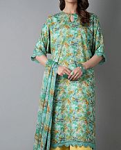 Bareeze Green/Yellow Linen Suit- Pakistani Winter Dress