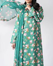 Teal Green Lawn Suit