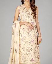 Cream Khaddar Suit- Pakistani Winter Clothing