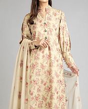 Cream Karandi Suit- Pakistani Winter Dress